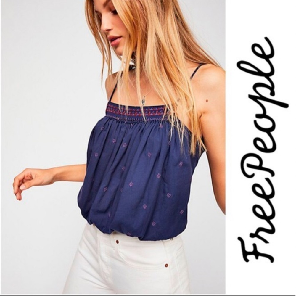 NWT Free People Eternal Love Embroidered Top